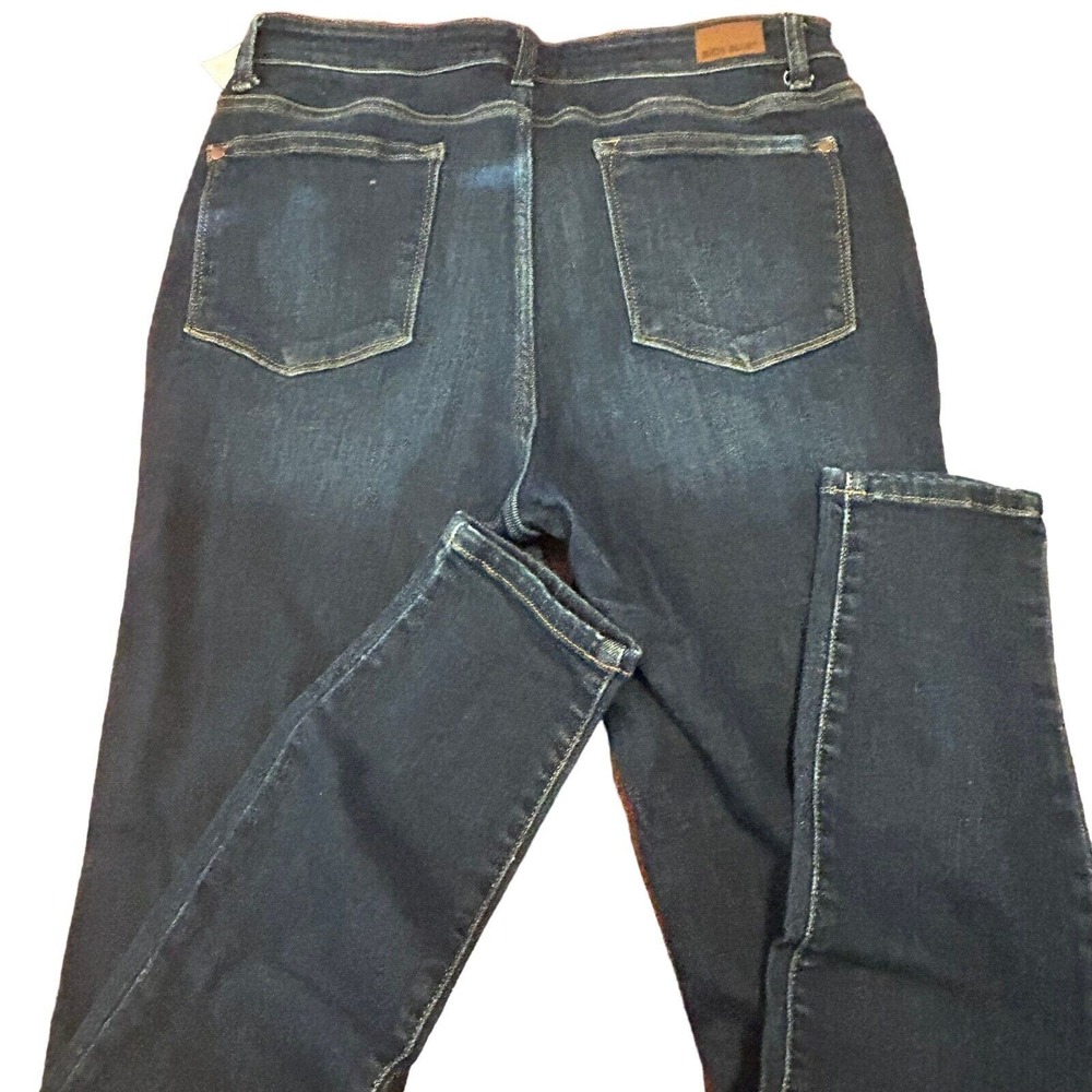 Judy Blue Hi Rise Skinny Jeans Womens 13/31 JB82253 Dark Wash Stretch Whiskered - Picture 2 of 9